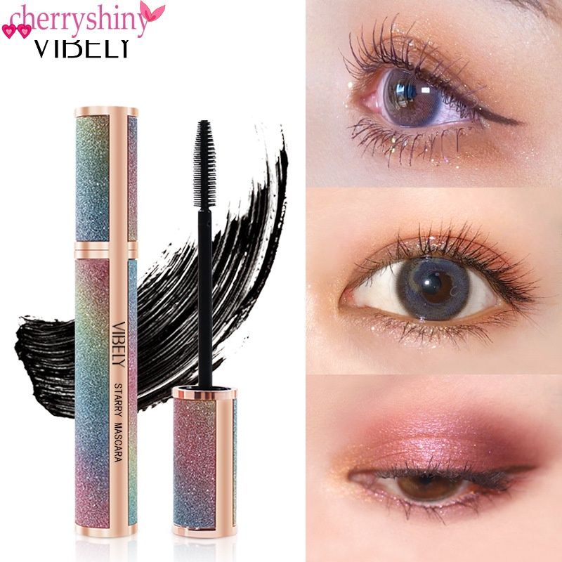 Mascara sợi tơ 4D màu đen chống thấm nước chuốt dài và cong mi