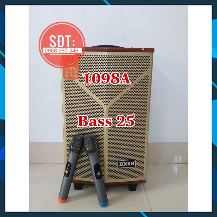 Loa kéo karaoke bluetooth BNIB bass 25 Loa kẹo kéo di động thùng gỗ Âm thanh tuyệt hảo