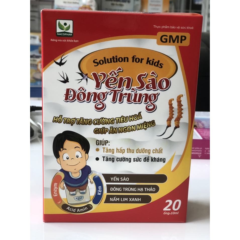 Siro uống tăng cường tiêu hoá giúp bé ăn ngon Yến xào đông trùng, thành phần tự nhiên, tăng hấp thu, tăng sức đề kháng
