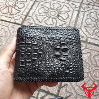 Bóp da cá sấu đan viền vd0107