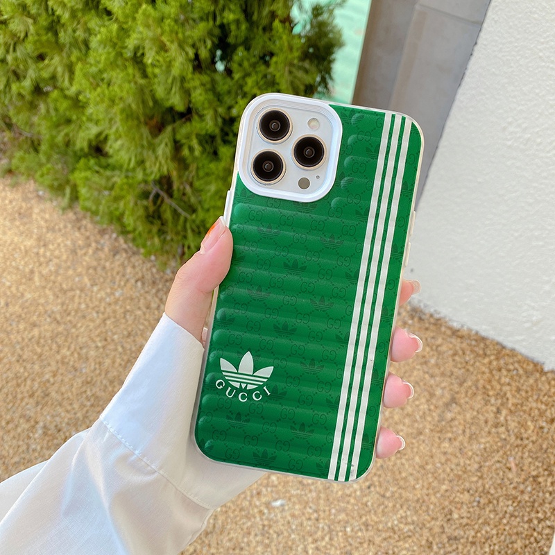 Ốp Điện Thoại Adidas X GUCCI Họa Tiết Kẻ Sọc Sang Trọng Cho iphone 13 Pro Max i13 13pro 11ProMax i11 X XR Xs Max 12Pro 12 Pro Max