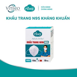 Lốc 10 hộp khẩu trang y tế n95 niva giá tốt kháng khuẩn khẩu trang y tế