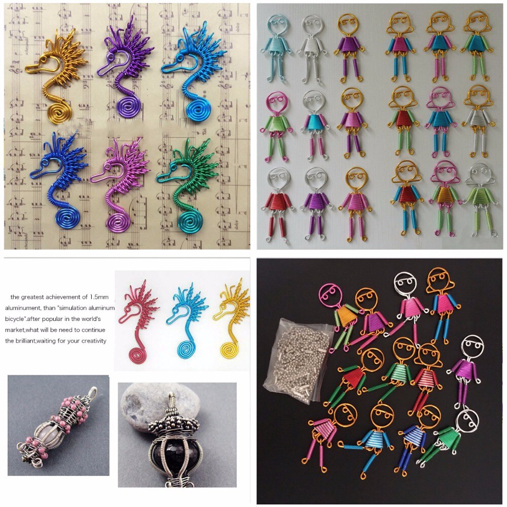 Dây nhôm nhiều màu 1.0/1.5/2.0/2.5mm 18 thước khoảng 3-10 mét dùng làm đồ thủ công