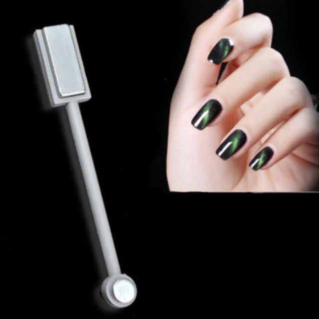 cây nam châm hơ mắt mèo nail 2 đầu chữ nhật và tròn tạo đủ kiểu mẫu khác nhau