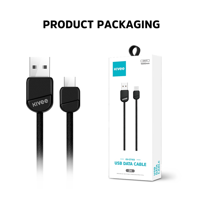 Dây Cáp Sạc Nhanh KIVEE CT01 2.1A iPhone Lightning Micro Usb Type-C Cho iPhone iPad Android