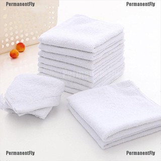 Set 6 Khăn Lau Mặt Vải Cotton Hình Vuông Màu Trắng Sáng Tạo