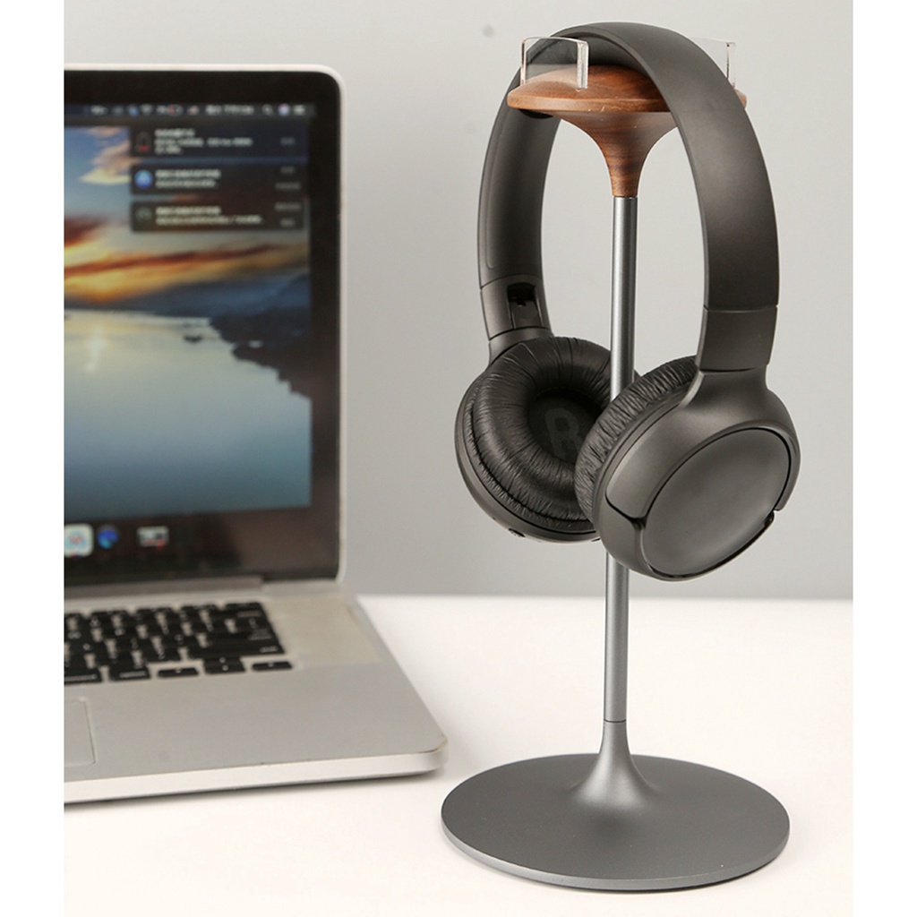 Headphone Holder, Curved Surface, with Aluminum Alloy Base(Gray) N5V | BigBuy360 - bigbuy360.vn