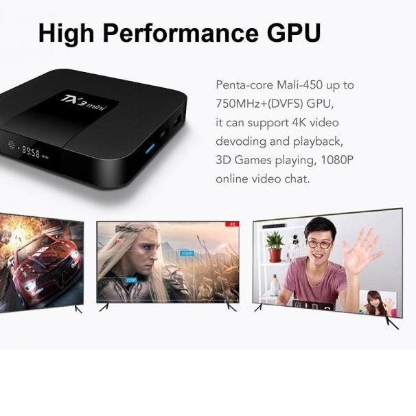 Tv Box Tx3 Mini Android 7.1 Smart Tv Box 4k Ultra Hd - Ram 2gb Rom 16gb W3443 Và Phụ Kiện