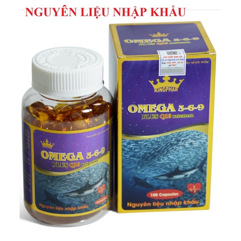 Omega 369 plus coenzym Q10 - hộp 100v - Kingphar