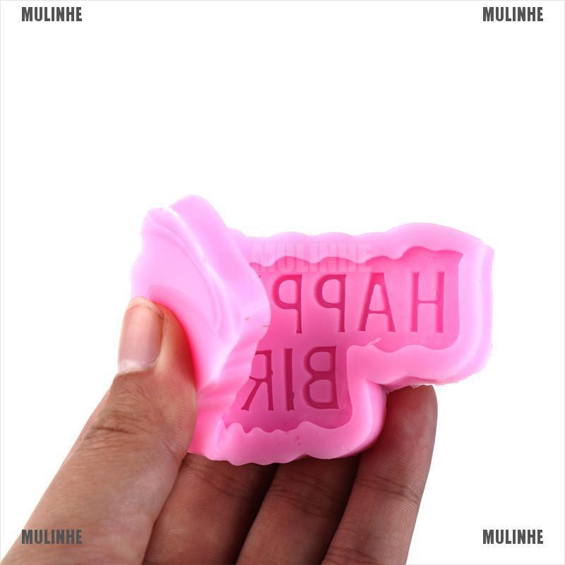 Khuôn silicone trang trí bánh tạo hình chữ Happy birthday