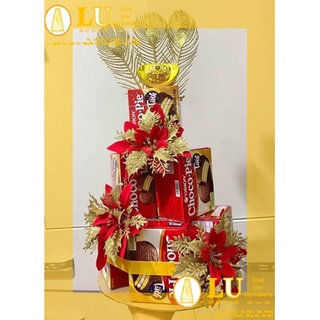 Set #24 phụ kiện làm tháp bánh kẹo , combo hoa trang trí vật tư phụ kiện làm Oản | LU