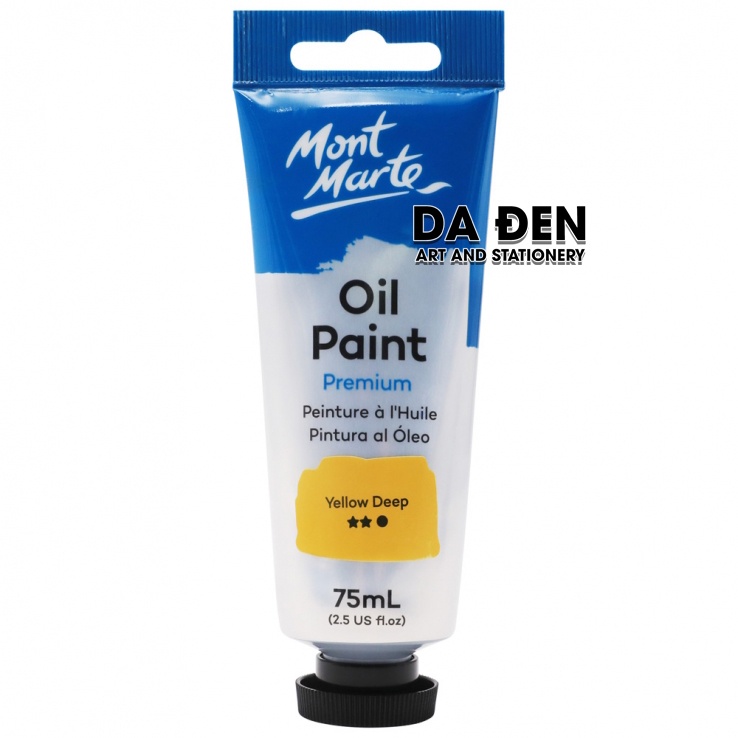 [DA ĐEN] Màu Sơn Dầu Mont Marte Tube 75ml - Yellow Deep