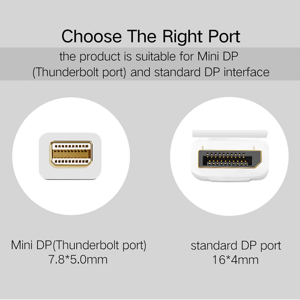 Cáp Mini DisplayPort ra DisplayPort 4K@60Hz Cao Cấp UGREEN MD105