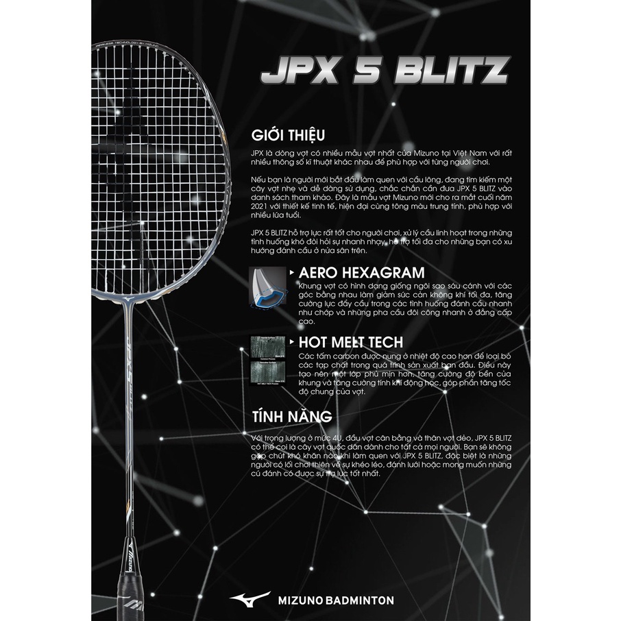 Vợt cầu lông Mizuno JPX 5 Blitz