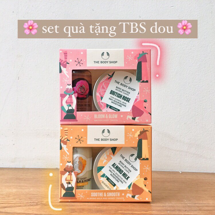 Set Sữa tắm và bơ dưỡng thể The Body Shop