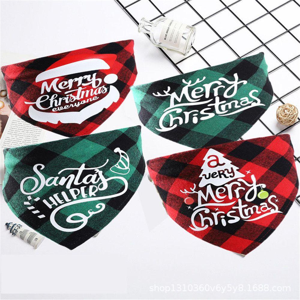 Khăn Choàng Cổ Tam Giác Bằng Cotton In Họa Tiết Dành Cho Thú Cưng