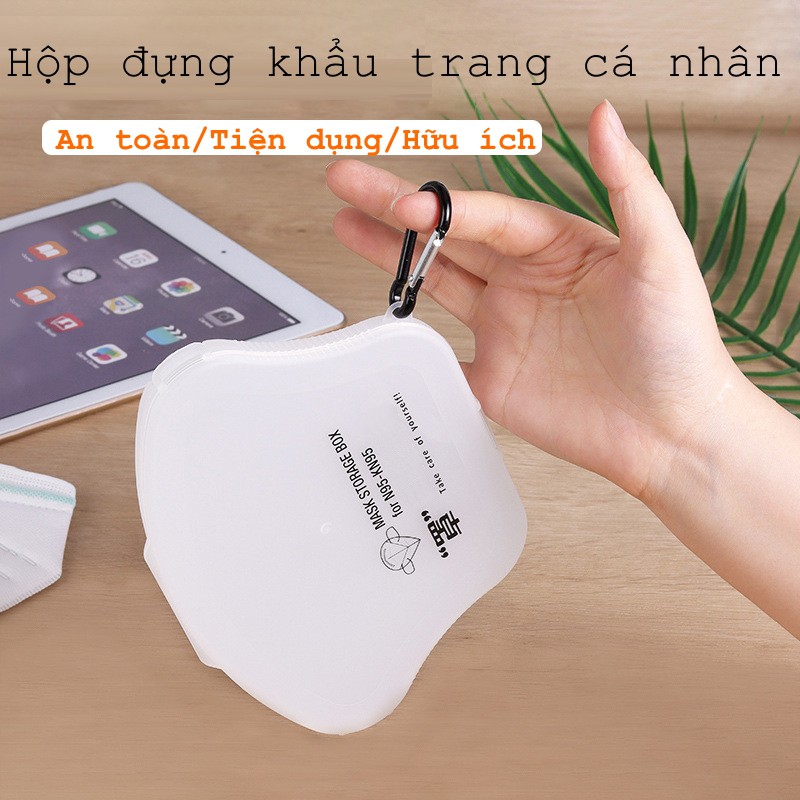 Hộp lưu trữ Khẩu trang Chống bụi, vi khuẩn. MUA HỘP TẶNG MÓC TREO