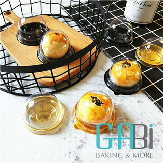 Set 10 hộp nhựa nắp cầu đựng bánh trung thu 50-75g