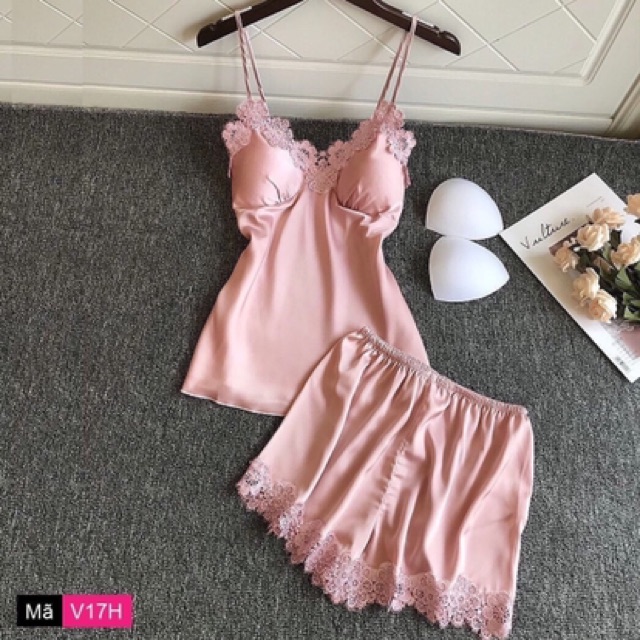 BÁN SỈ BỘ NGỦ LỤA VIỀN REN QC M001 CHO NỮ | BigBuy360 - bigbuy360.vn