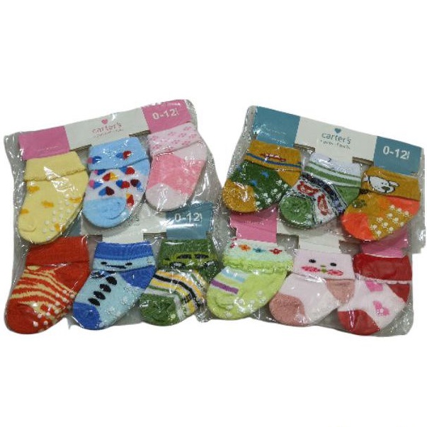 Bộ 3 Đôi Vớ carter's Họa Tiết Dễ Thương Cho Bé