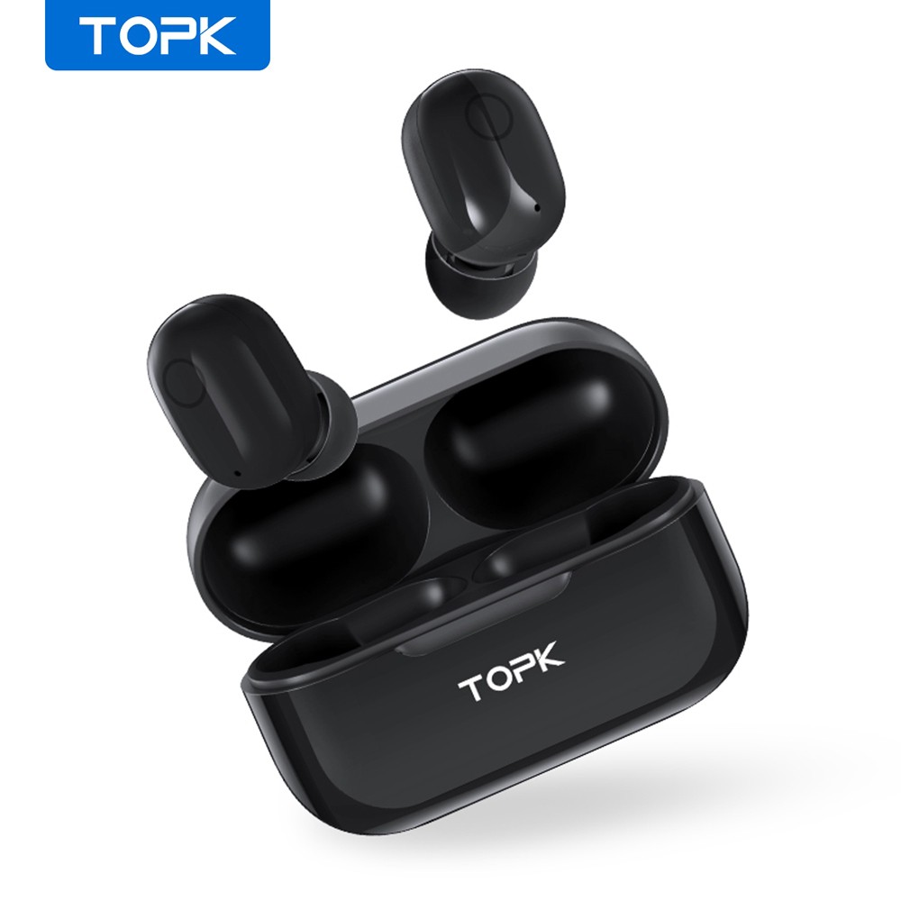 Tai Nghe Không Dây TOPK T12 Mini Hỗ Trợ Bluetooth Âm Thanh Trầm Nổi Tích Hợp Mic Cho IPhone Huawei Xiaomi - Toplink