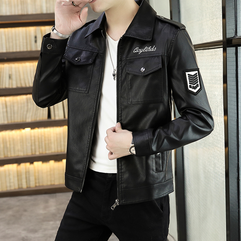 Áo khoác bomber chất liệu da thời trang nam tính