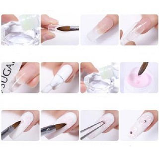 Bột clear EZ FLOW đắp móng, nhúng móng,đính đá tiện ích