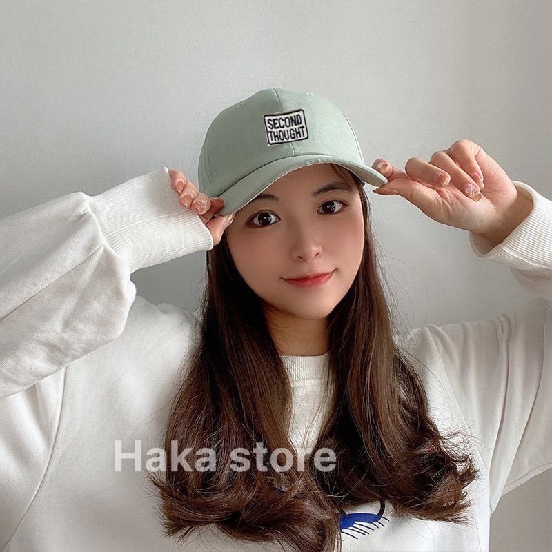 Mũ Lưỡi Trai Nón Kết Thêu Chữ Second Thought 348 Phong Cách Ulzzang Form Unisex Nam Nữ - Hazo