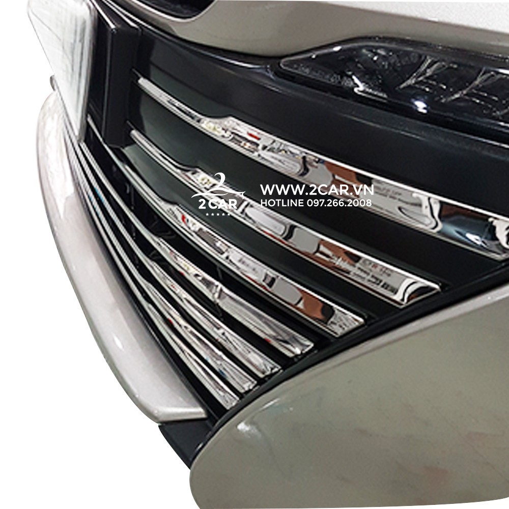 Ốp mặt calăng, ca lăng TOYOTA VIOS 2019- 2020 inox cao cấp