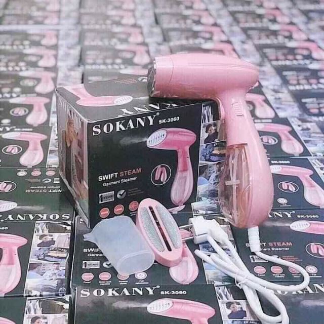 Bàn Ủi Mini 💖 𝘍𝘳𝘦𝘦𝘴𝘩𝘪𝘱 💖 Bàn Là Hơi Nước Cầm Tay Gấp Gọn Sokany SK-3060