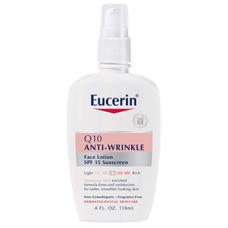 Kem chống nắng & ngừa vết nhăn cho da mặt Eucerin Q10 Anti-Wrinkle Face Lotion with SPF 15 118ml (Mỹ)