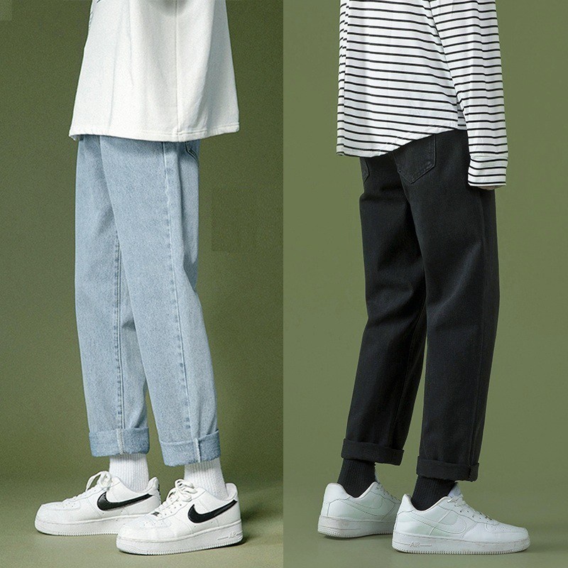 QUẦN JEAN ỐNG RỘNG CAO CẤP, QUẦN BÒ BAGGY NAM BASIC XANH BẠC - GenZ Pucca | BigBuy360 - bigbuy360.vn