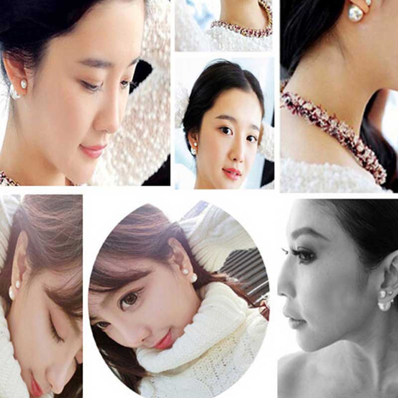 Bông tai đính hạt ngọc trai tròn thời trang dành cho nữ