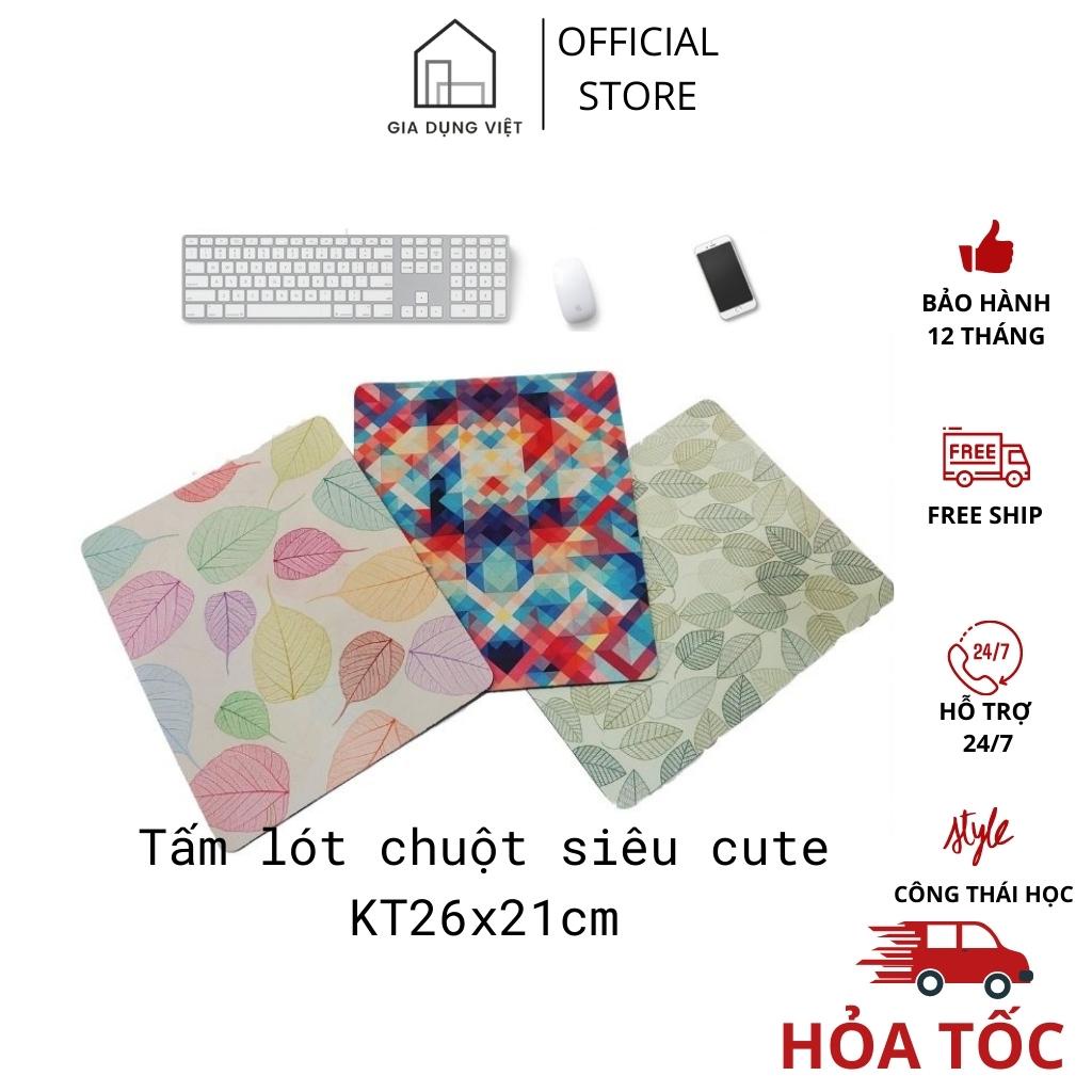 Bàn Di Chuột Tấm Lót Chuột Siêu Dễ Thương KT26x21cm dày 3mm TLC101