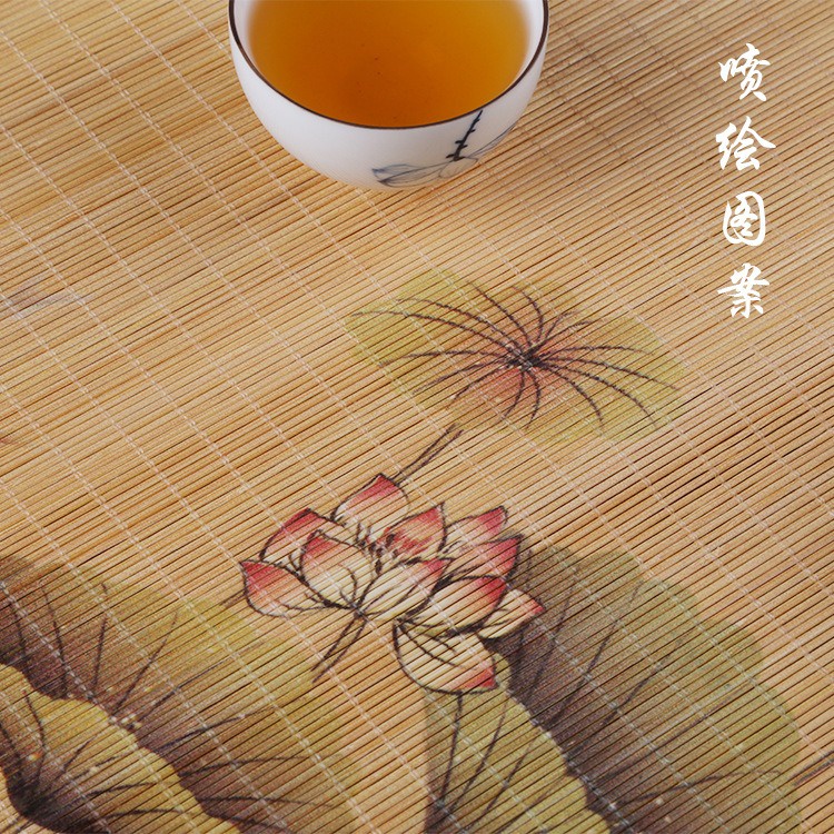 Tấm lót trà không thấm nước 10cm x 46cm - Tấm lót trà dùng để uống trà - Chiếu trúc cách nhiệt Bàn tre