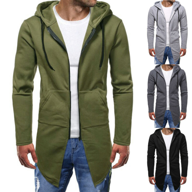 Áo Khoác Hoodie Tay Dài Phối Khóa Kéo Thời Trang Thu Đông Cho Nam | BigBuy360 - bigbuy360.vn