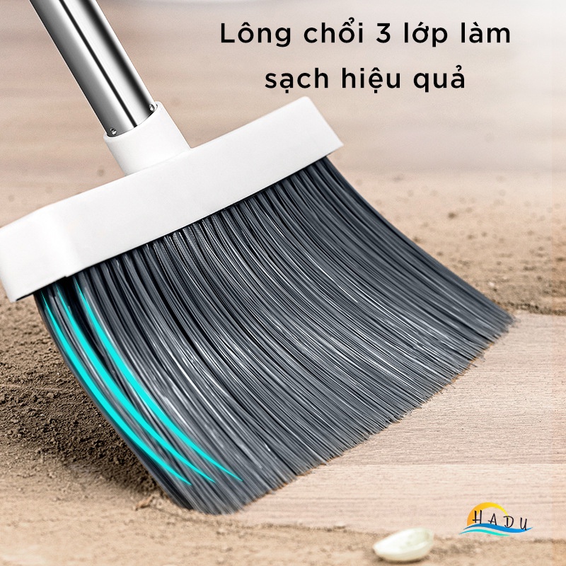 Chổi quét nhà thông minh kèm hót rác đa năng cao cấp làm sạch nhanh gọn các góc nhỏ chống bụi cất gọn HADU