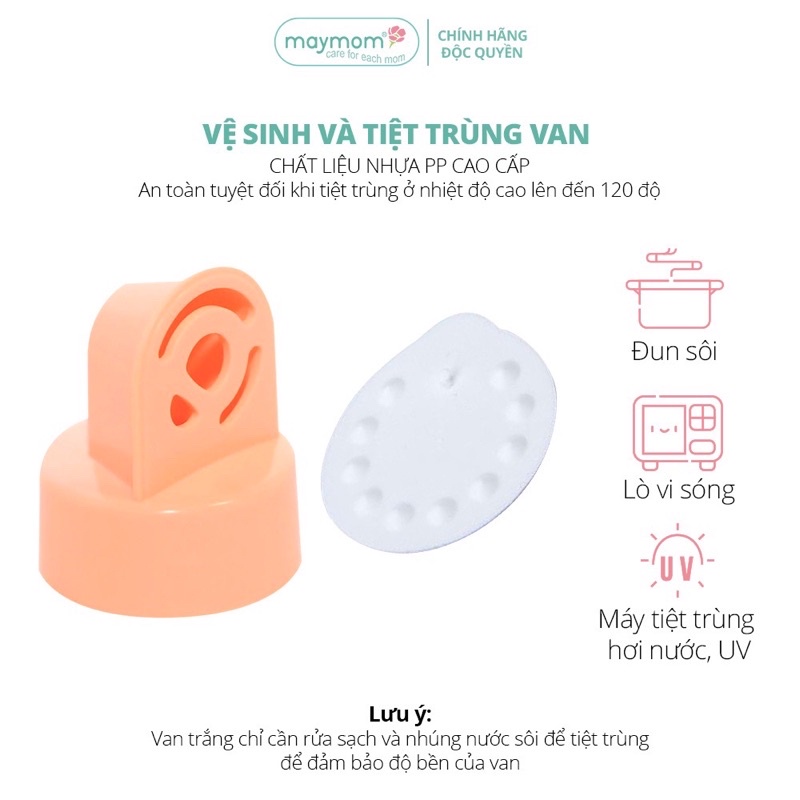 Van Vàng Máy Hút Sữa Medela Pump sản xuất bởi Maymom, Phụ Kiện Thay Thế Máy Medela Pump, Harmony, Swing, Mini Electric