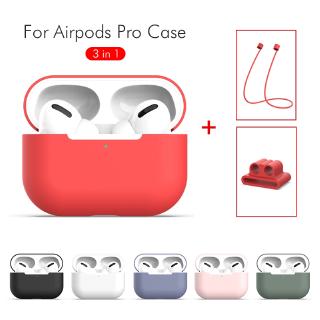 Set phụ kiện silicone gồm 3 món cho hộp sạc tai nghe Airpod