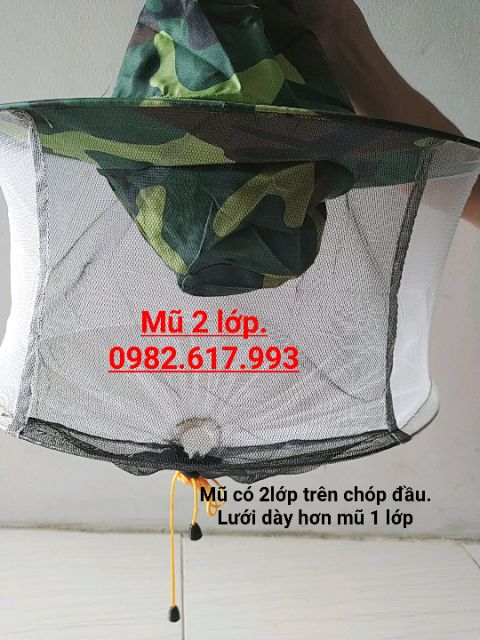 Mũ Bảo Hộ Bắt Ong 1 Lớp/ 2 Lớp