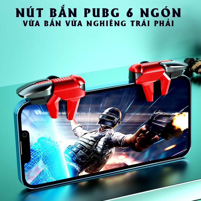 Nút Bắn Pubg FF Chơi Game Điện Thoại 6 Ngón, Tay Cầm Chơi Game S07 - Phụ Kiện Chơi Game Anh Đăng