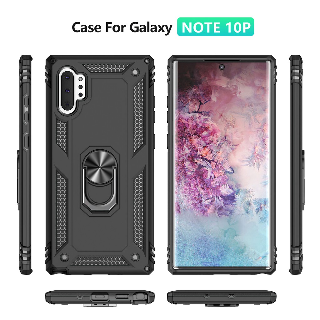 FREESHIP 50k_Ốp lưng Samsung Note 10+ Plus, Ốp chống sốc 2 lớp kèm nhẫn iring làm giá đỡ cho Samsung Note 10 Plus