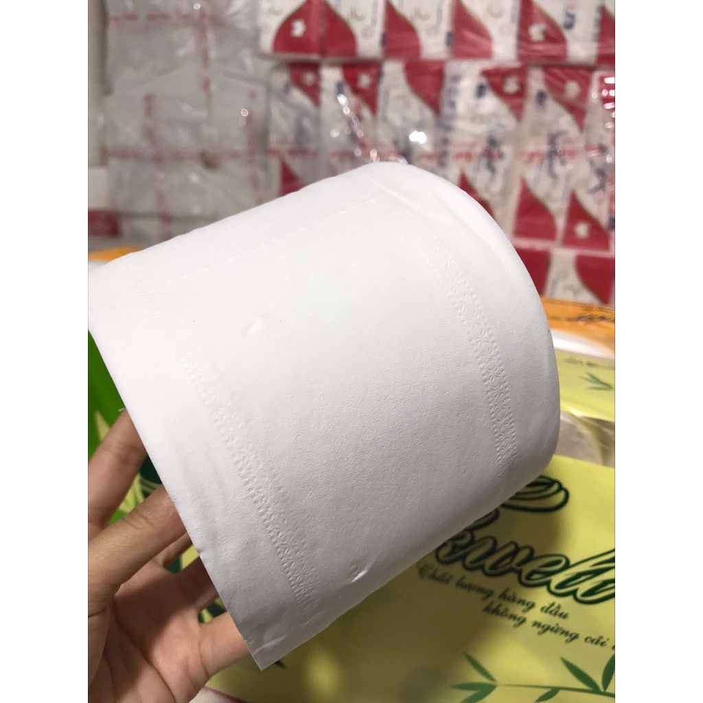 Giấy Vệ Sinh Silkwell Hạc Vàng 10 cuộn 4 lớp có lõi hàng cao cấp siêu mềm mịn chính hãng