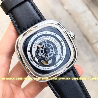 Đồng Hồ Nam [Sevenfriday - P1B/01] - Automatic - Hộp Gỗ, Sách, Thẻ Bảo Hành 2 năm , Khăn, Dây Cao Su Cao Cấp Tặng Kèm
