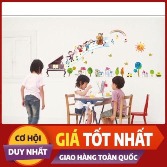 [HANG UY TÍN - GIÁ RẺ] Decal trang trí Đàn Ca cùng các bé A.H