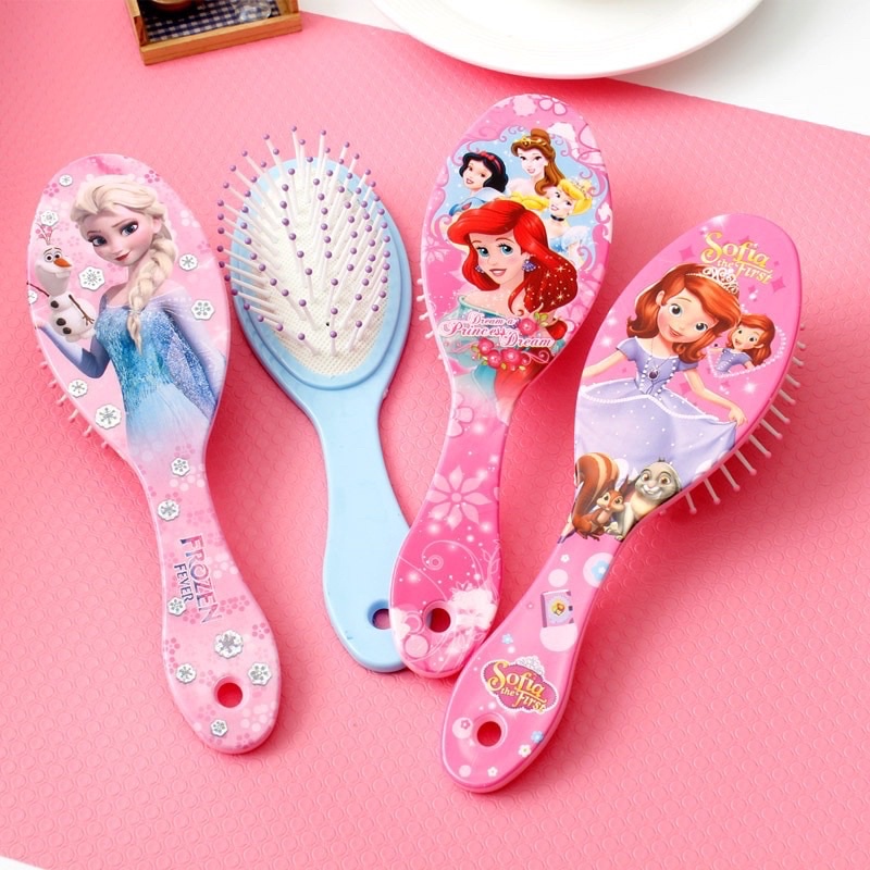 [Hàng mới về] Lược chải tóc họa tiết   công  chúa  đáng yêu  nhiều  mẫu  dành cho bé gái