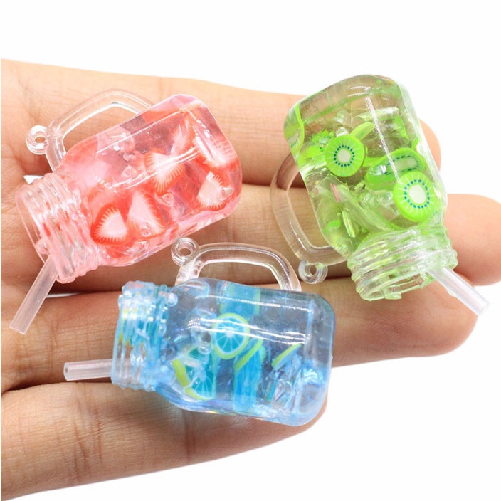 Mô hình ly nước trái cây size lớn phù hợp nhà Dollhouse OBI11, nhà búp bê