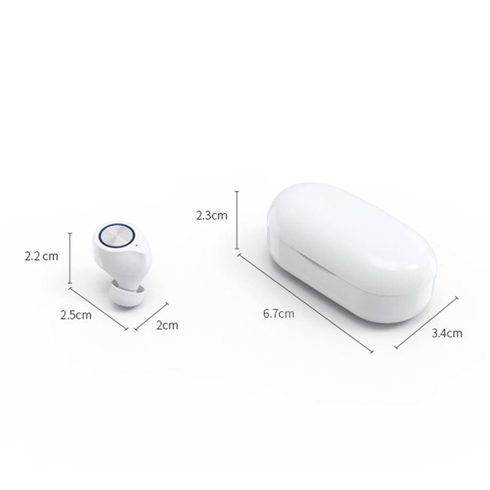 Tai Nghe Vitog Tw60 Tws Bluetooth 5.0 Không Dây Điều Khiển Cảm Ứng Tích Hợp Micro Mini