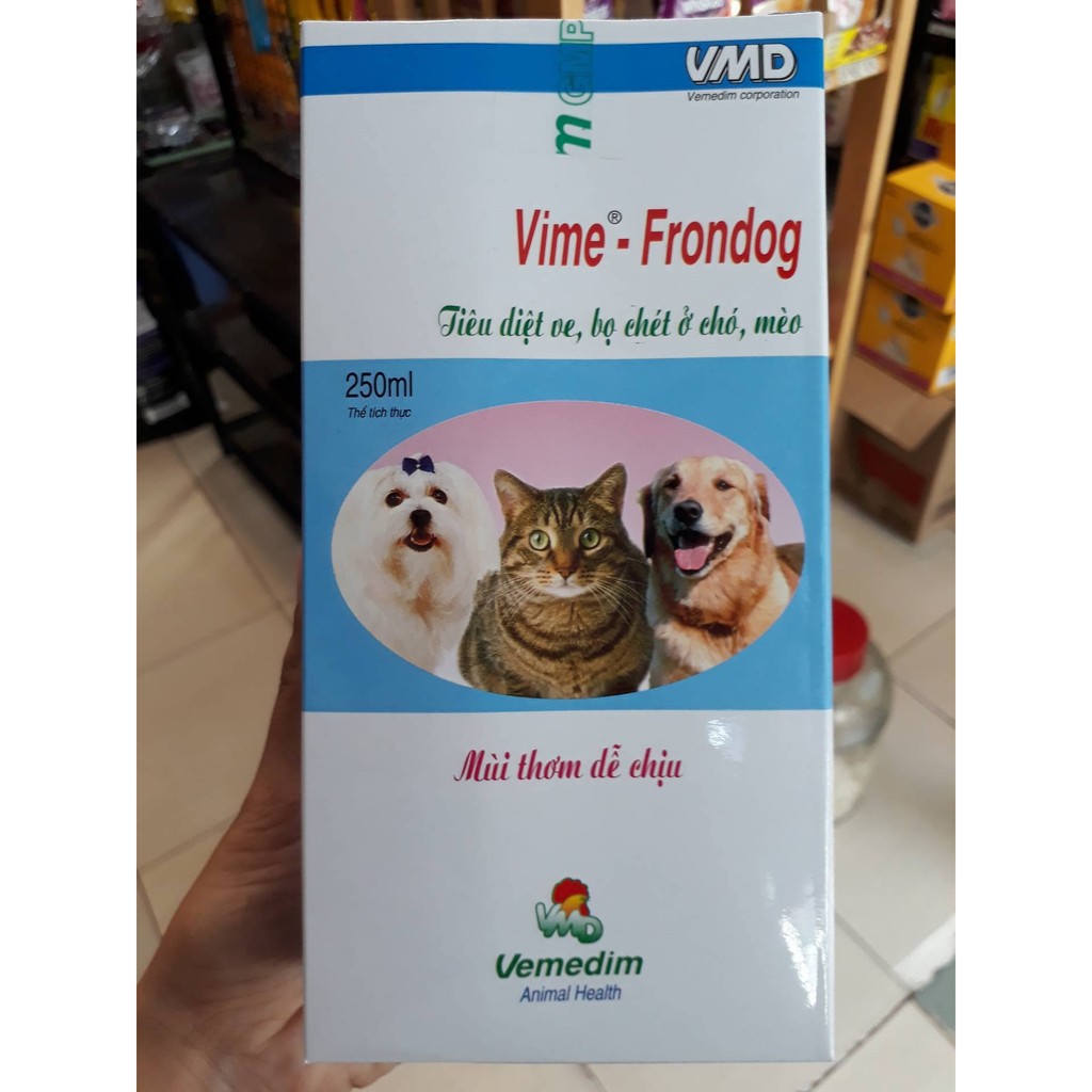 Thuốc diệt ve, bọ chó hiệu quả Vime Frondog - lọ 250ml