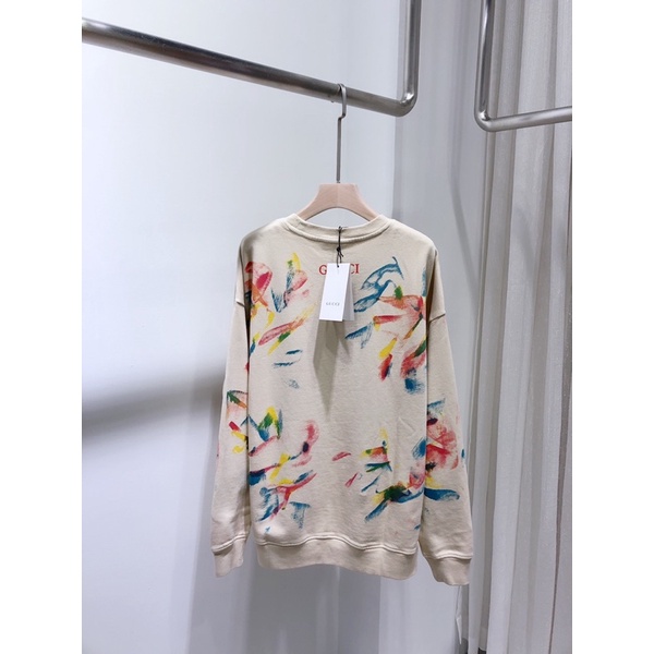 Áo hoodie không mũ dáng rộng cho nữ hoạ tiết hình chú voi thương hiệu Gucci GC cao cấp